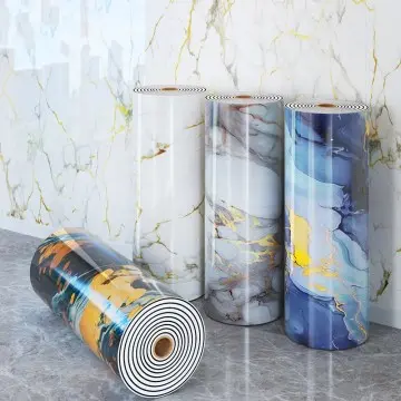 Foreign trade cross-border supply marble glossy background wall decoration wall paper 3d aluminum-plastic plate imitation tile self-adhesive wall stickers