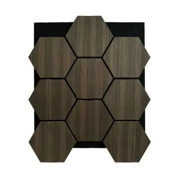 Polyester fiber wood grain grille board Conference room concave and convex wood bar grille sound-absorbing board Living room decorative sound-absorbing board